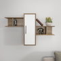Hanah Home Olida Estantería de Pared Nogal y Blanco